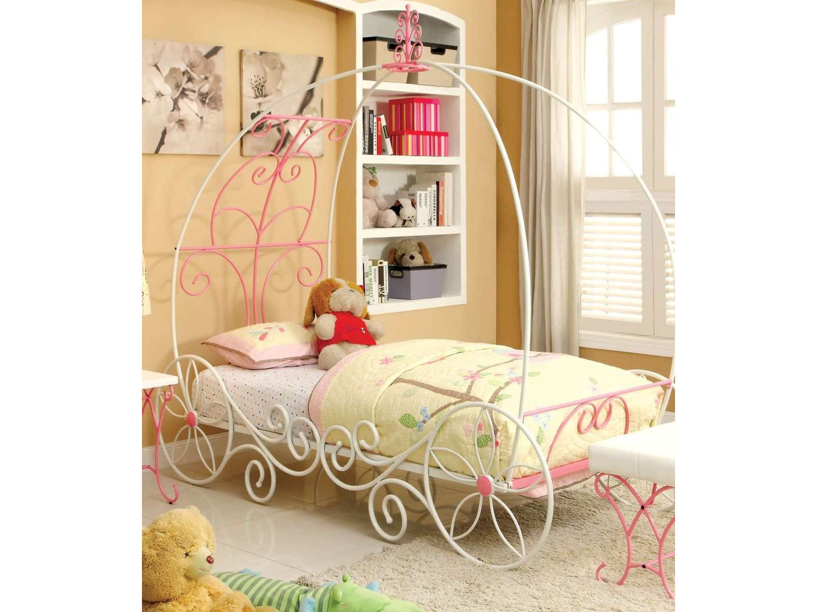 Enchant Pink/White Twin Bed