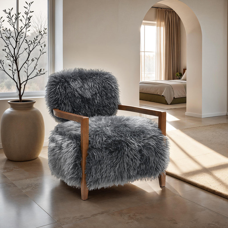 Eramo Charcoal Gray Accent Chair