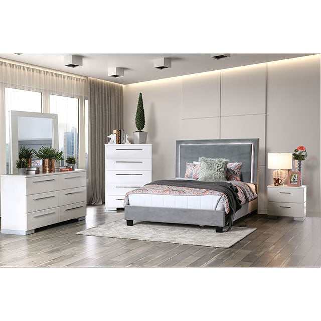 Erglow Gray Eastern King Bed