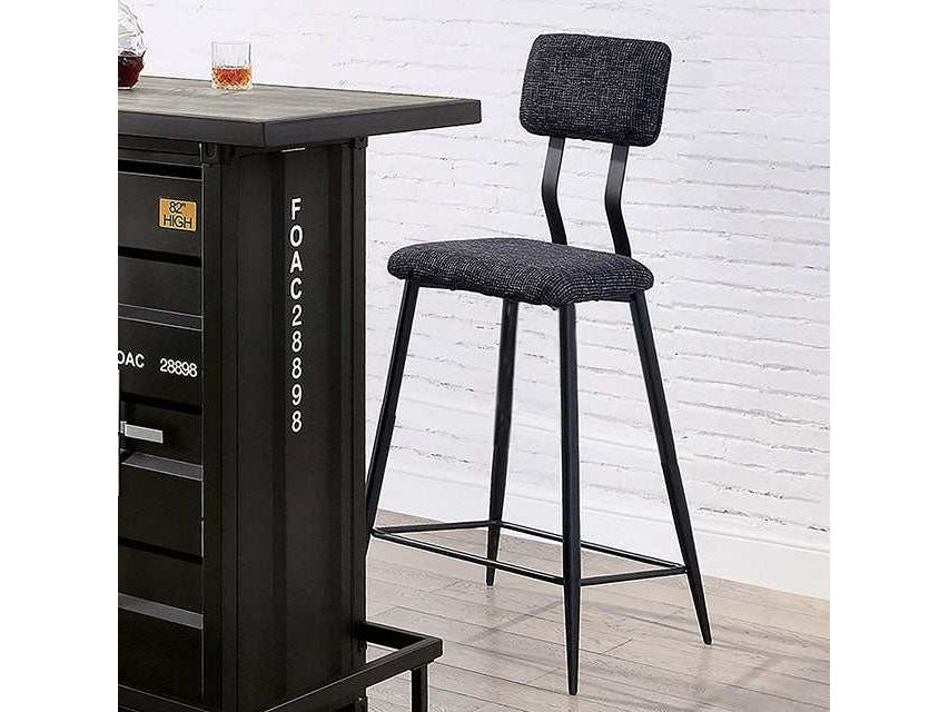 Esdargo Black/Gray Bar Height Chair (Set of 2)