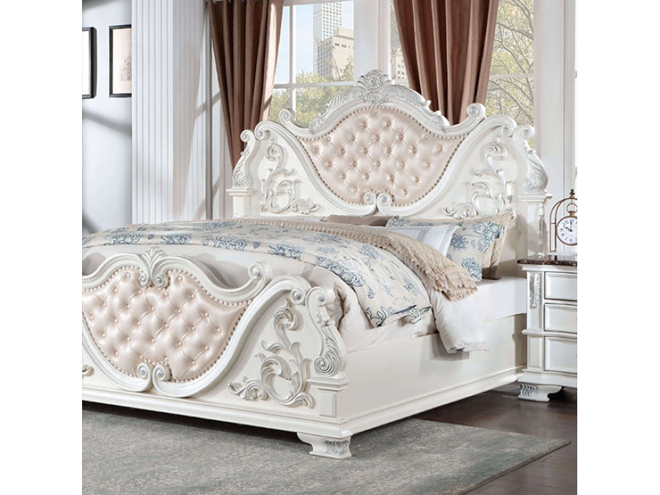 Esparanza Pearl White Queen Bed