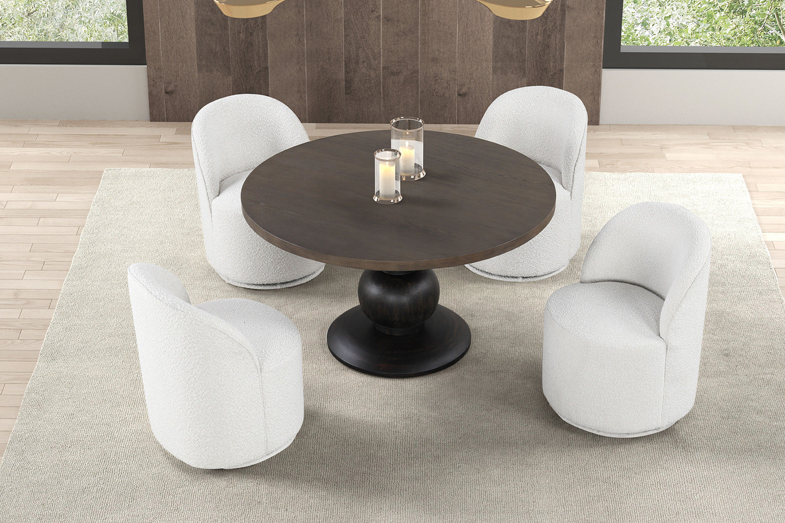 Essen Espresso Round 5 Piece Dining Set