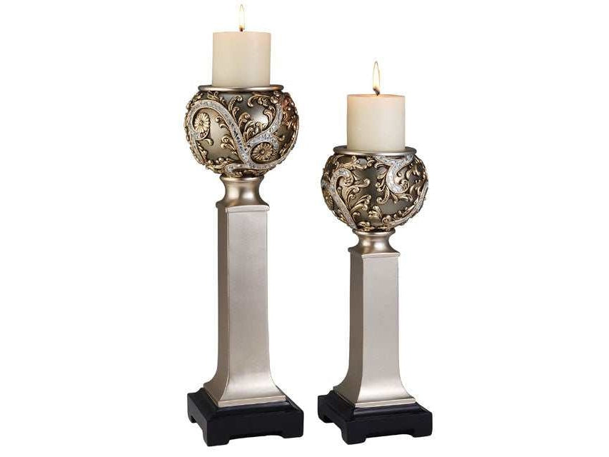Estelle Champagne Candle Holder Set (Set of 4)