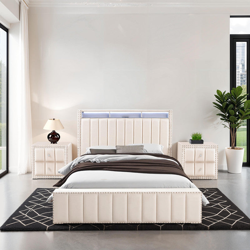 Farese Beige Queen Bed