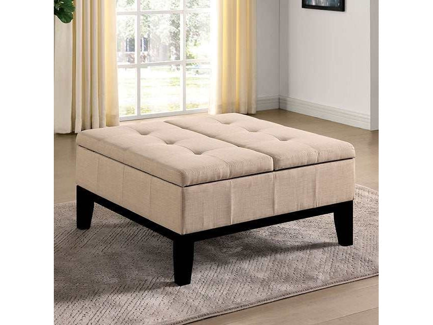 Fazio Beige Storage Ottoman