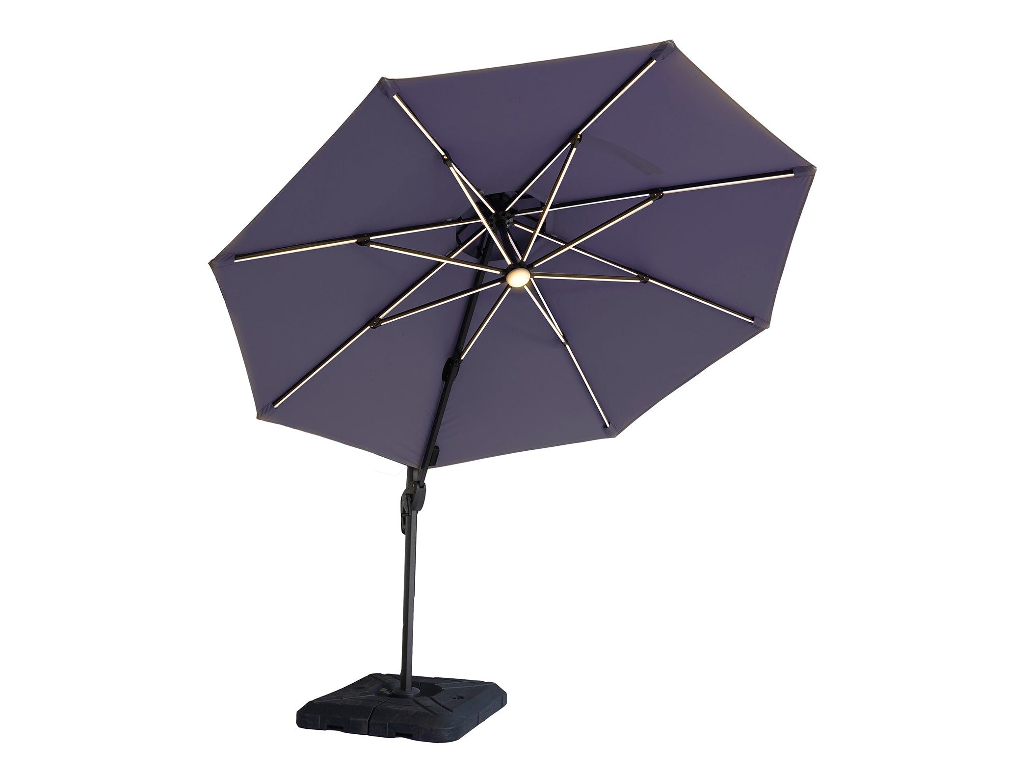 Fera Blue Round Umbrella w/Base