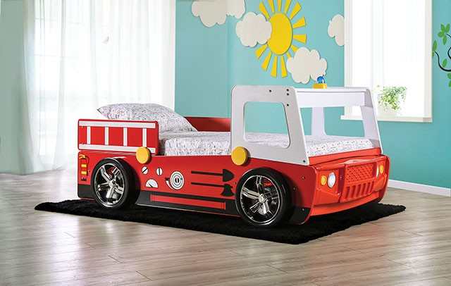 Fierstall Red Twin Bed