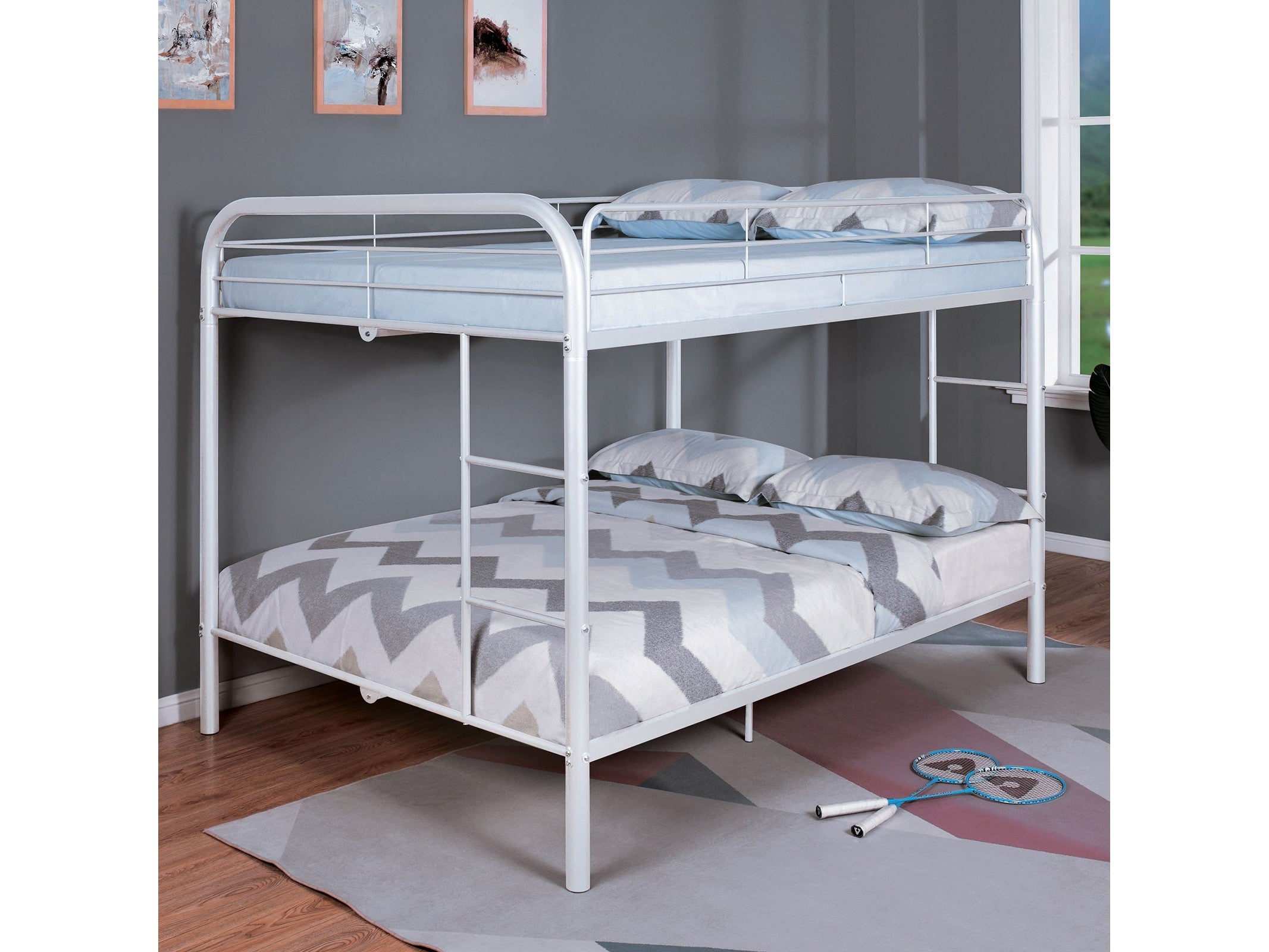 Finnerty White Full/Full Bunk Bed
