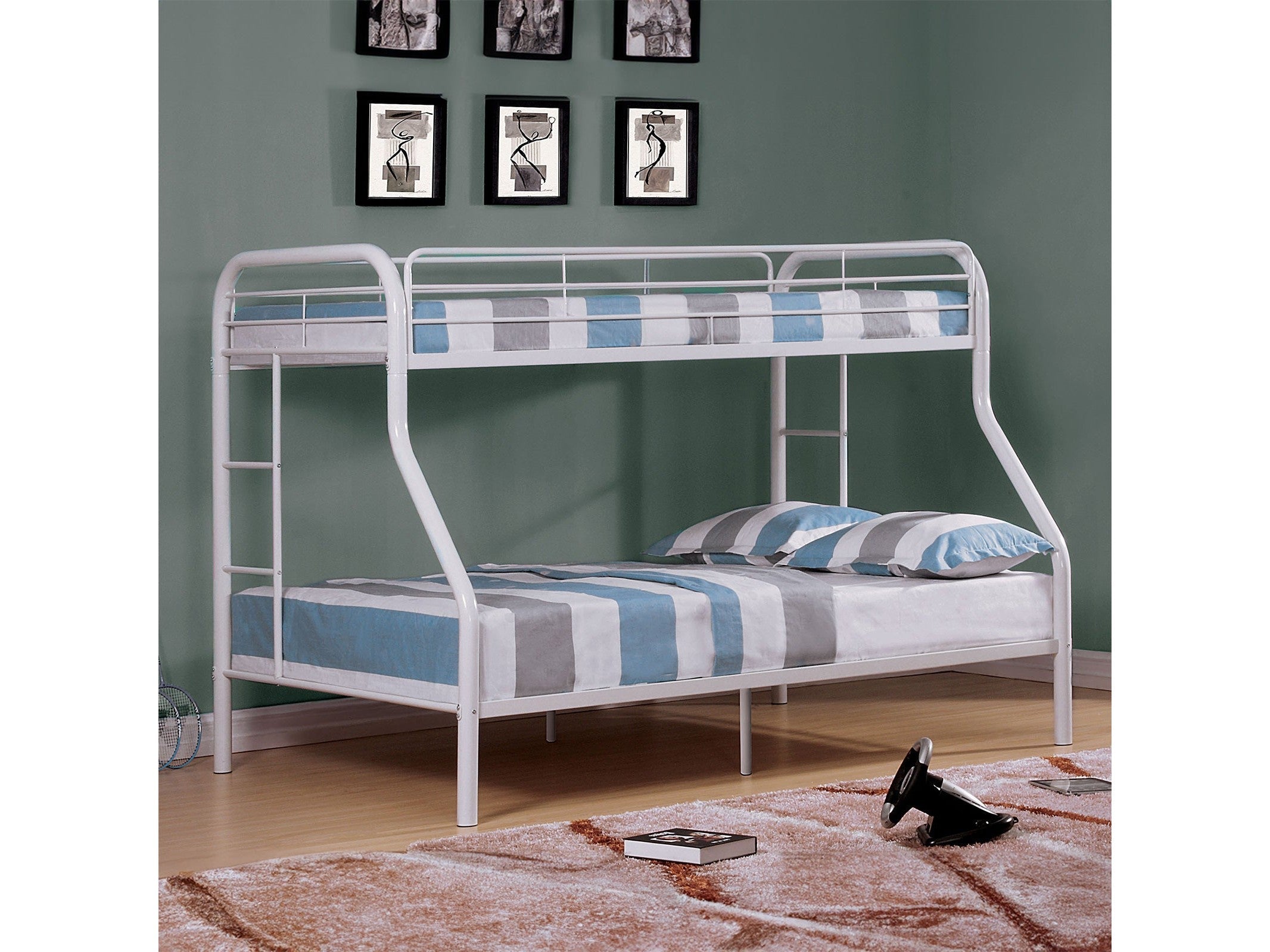 Finnerty White Twin/Full Bunk Bed