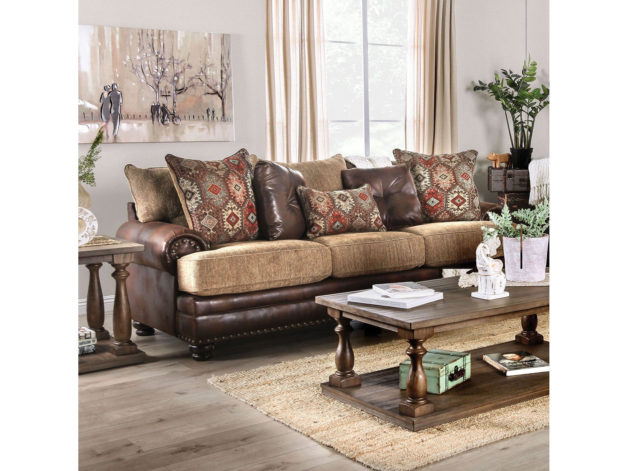 Fletcher Brown/Tan Sofa