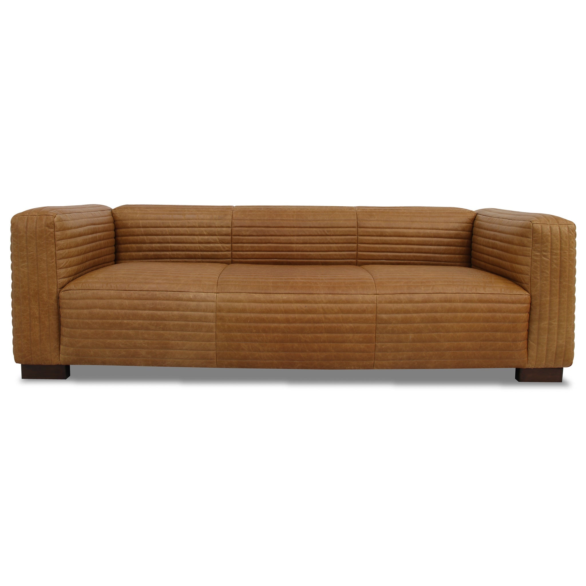 Foster Waxy Tan Leather Sofa
