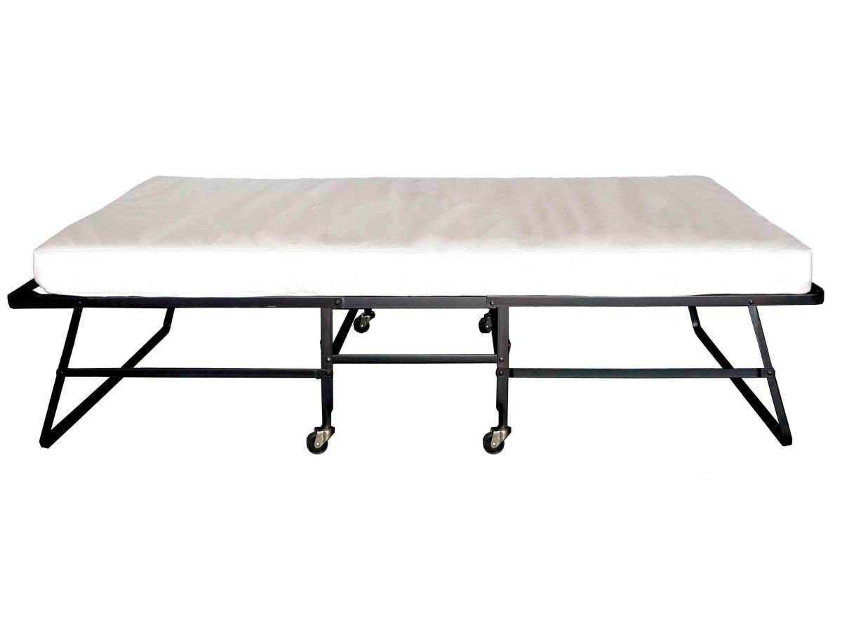 Framos Black & White Rollaway Bed w/ Polyfiber Mattress