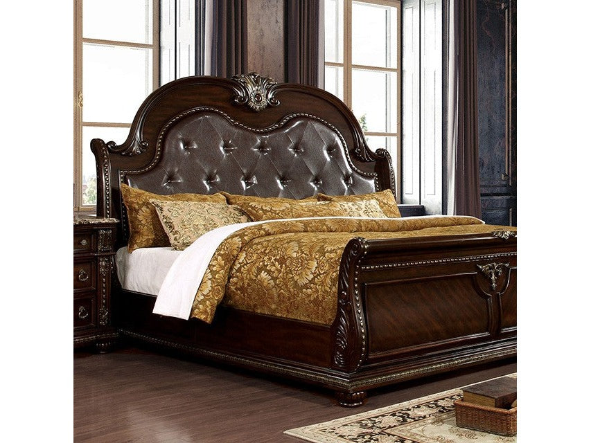 Fromberg Brown Cherry Queen Bed