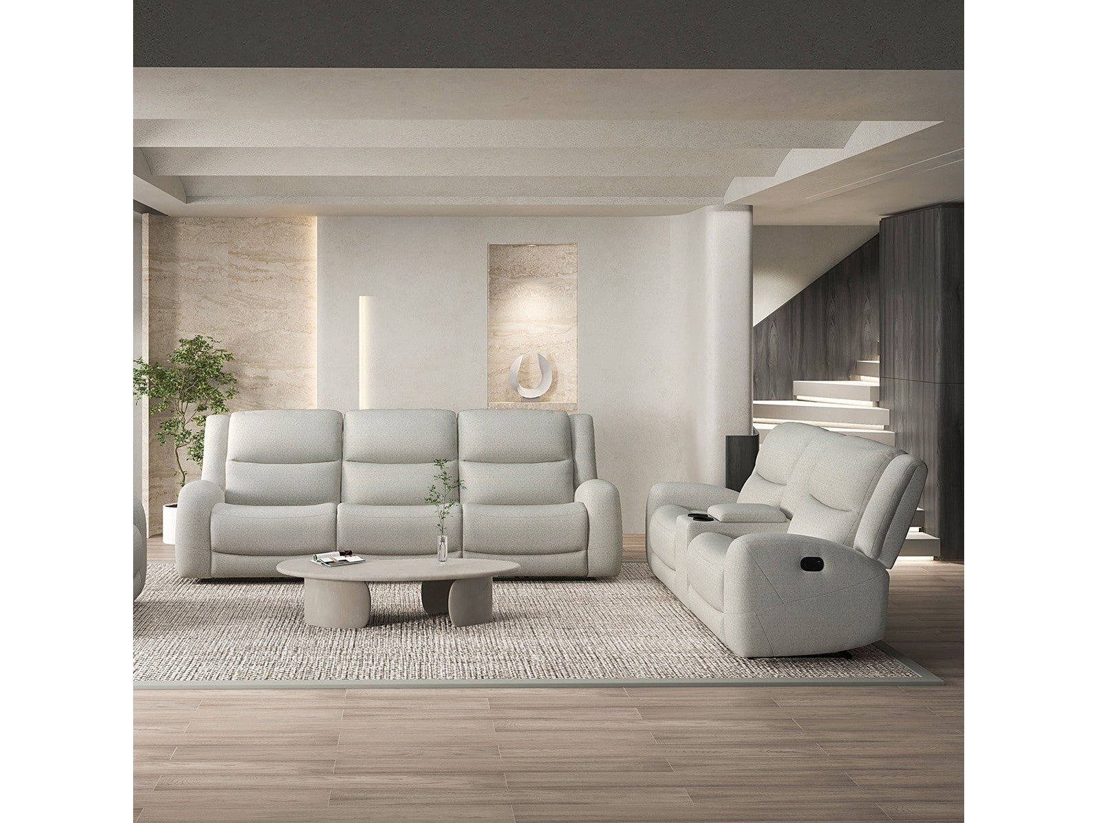 Giraldus Beige Sofa & Loveseat
