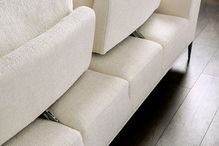 Gladbach Linen White Loveseat