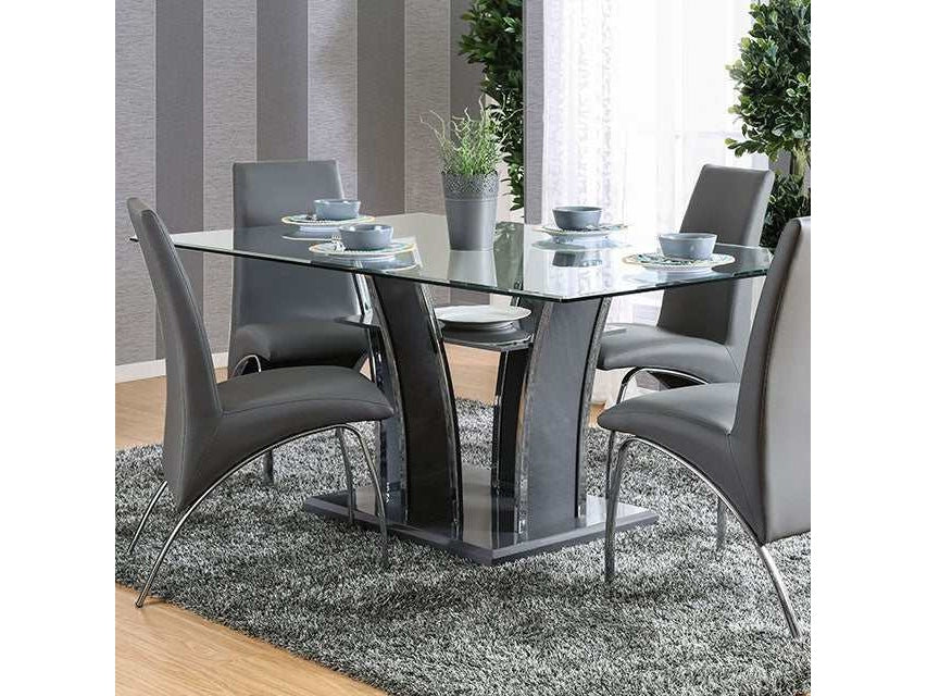 Glenview Gray/Chrome Dining Table
