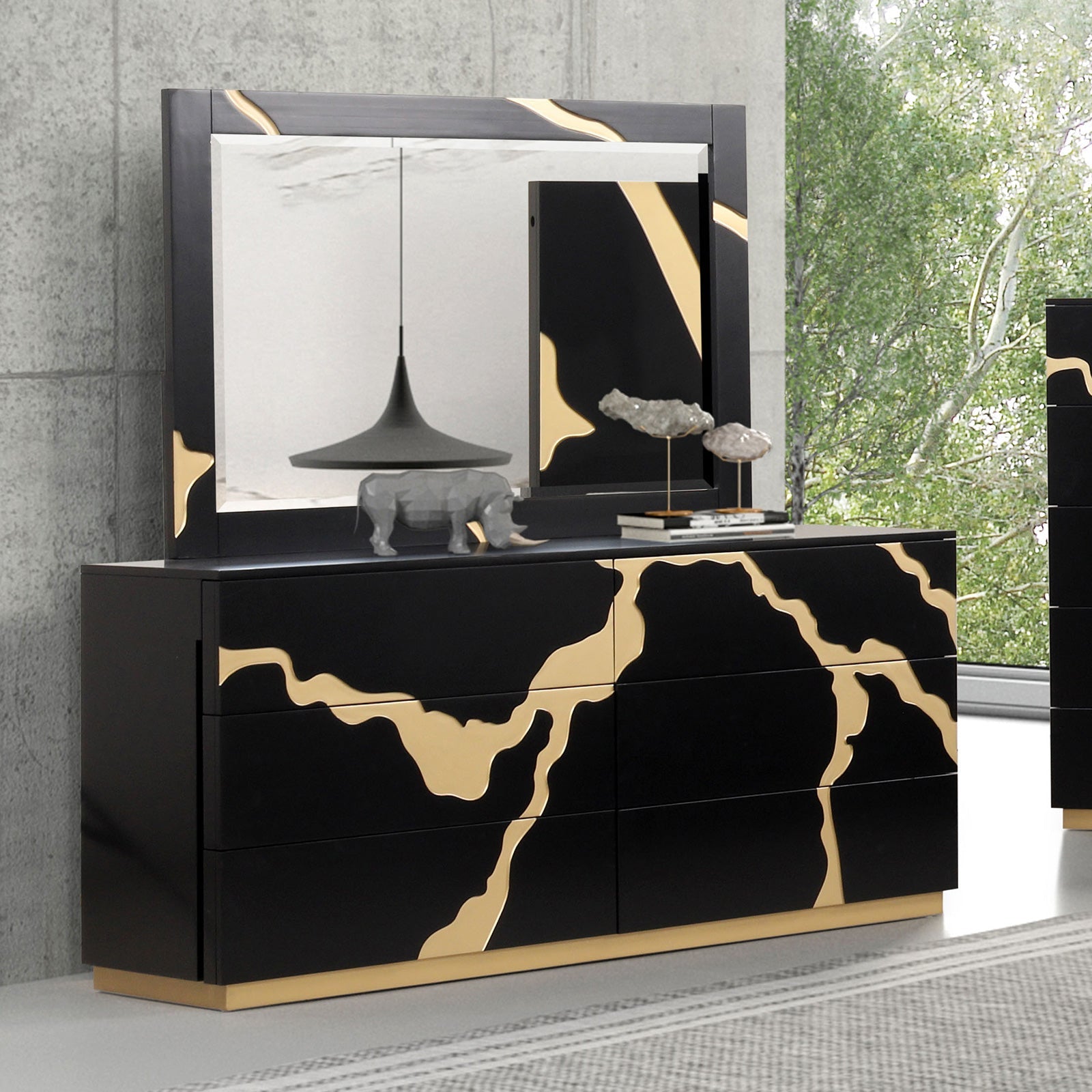 Goldsberg Black/Gold Mirror
