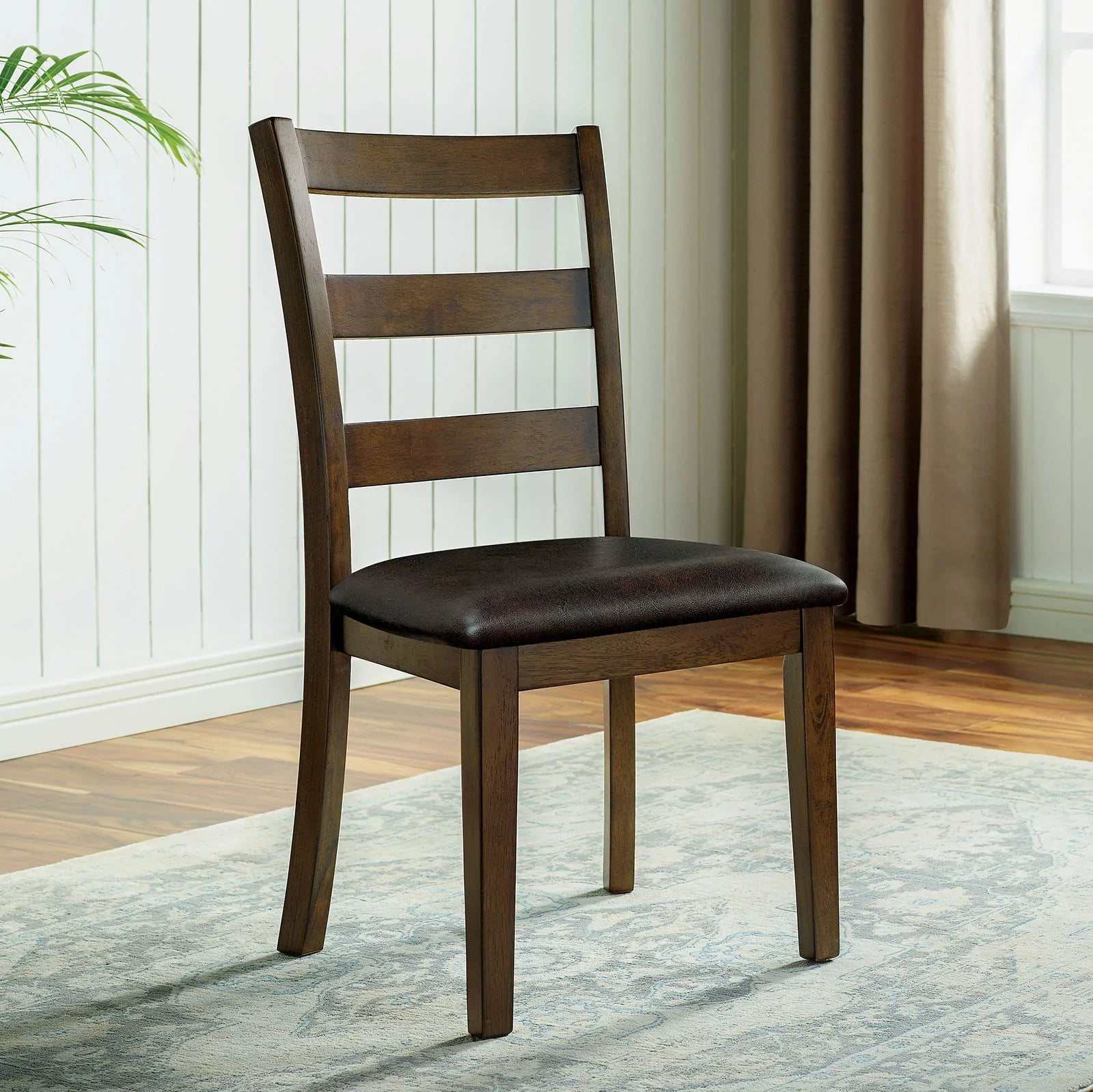 Gracefield Walnut & Dark Brown 5pc Dining Room Set