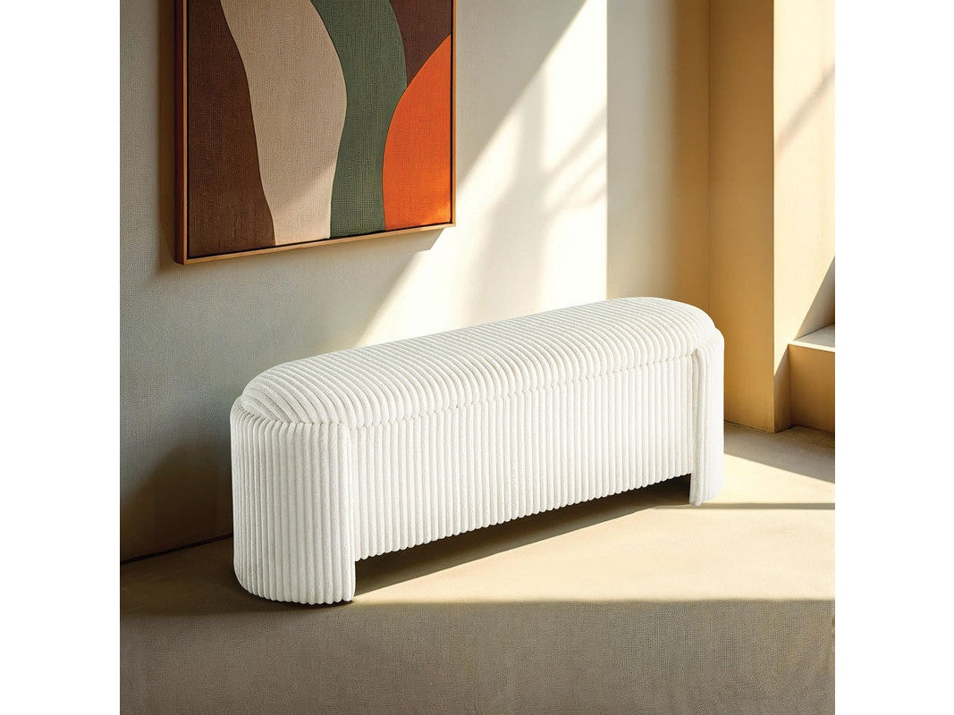 Grainne White Storage Bench