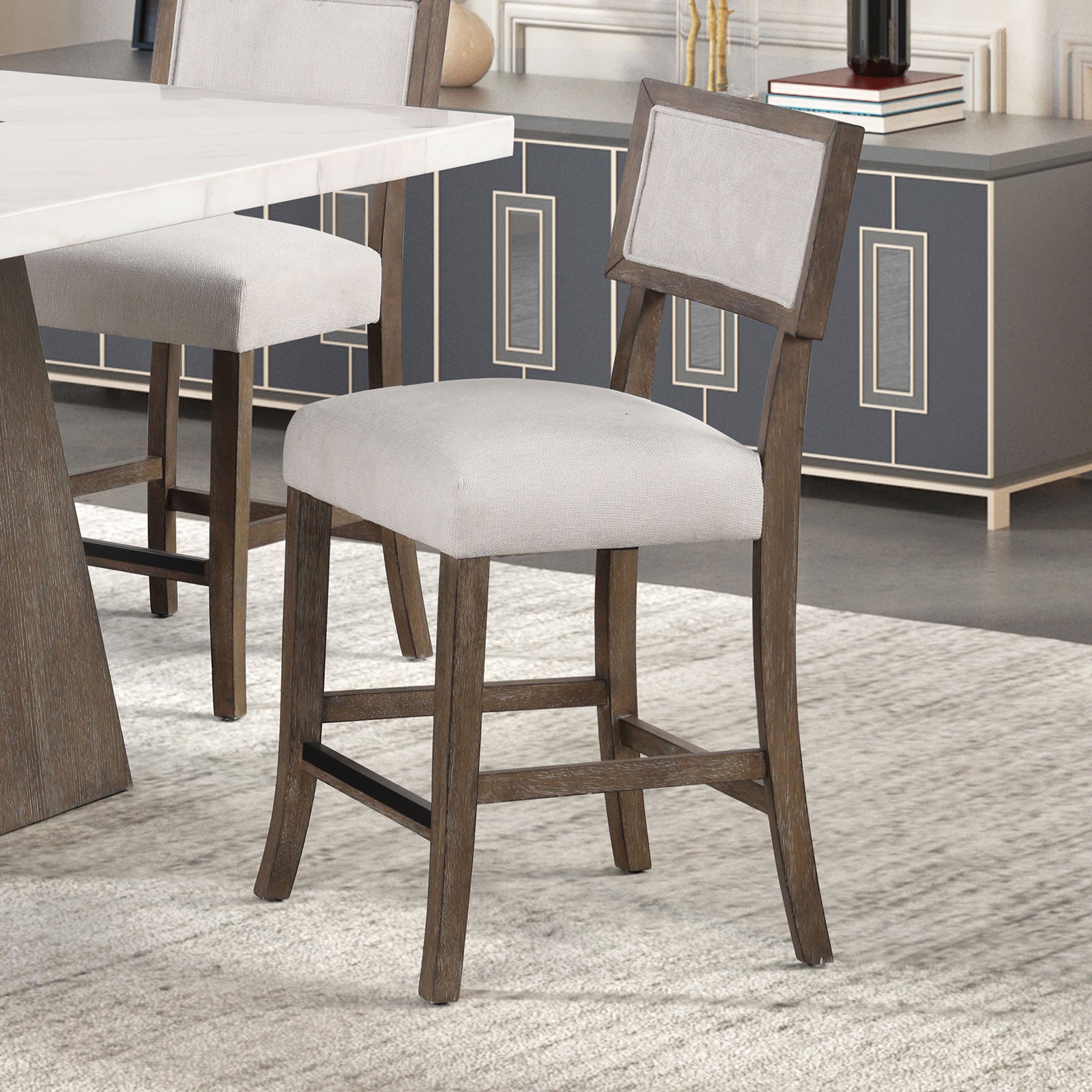 Grasten Dark Walnut 5 Piece Counter Height Set