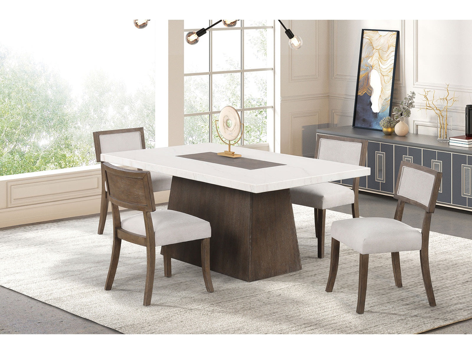 Grasten Dark Walnut 7 Piece Dining Set