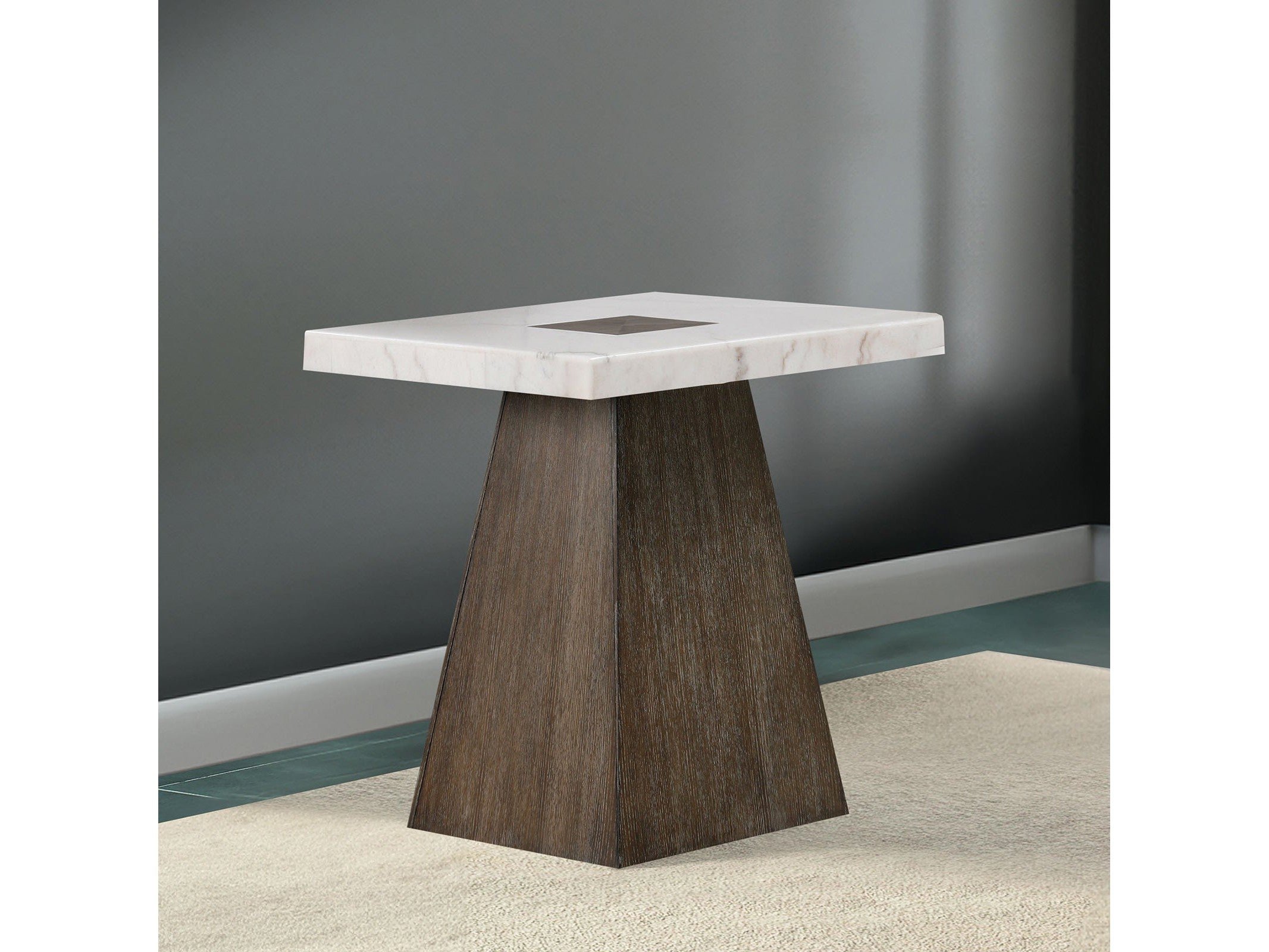 Grasten Dark Walnut/White End Table