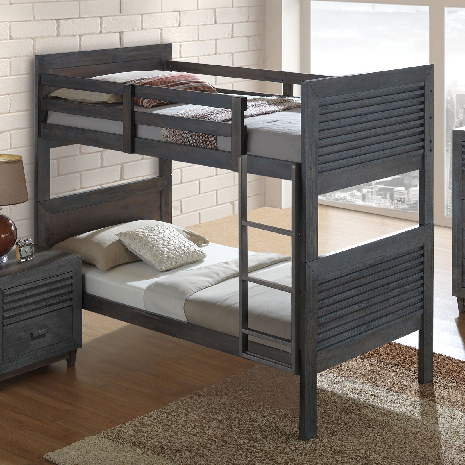Griffin Charcoal Brown Twin 4 Piece Bedroom Set