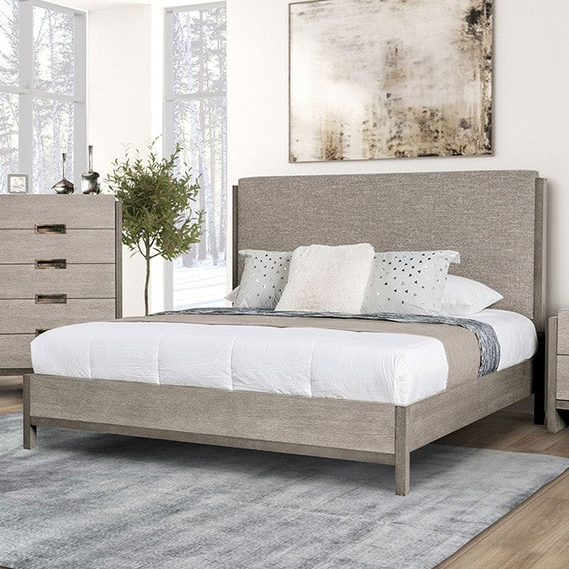 Grimsby Stone Gray Queen 5 Piece Bedroom Set w/2 Nightstands