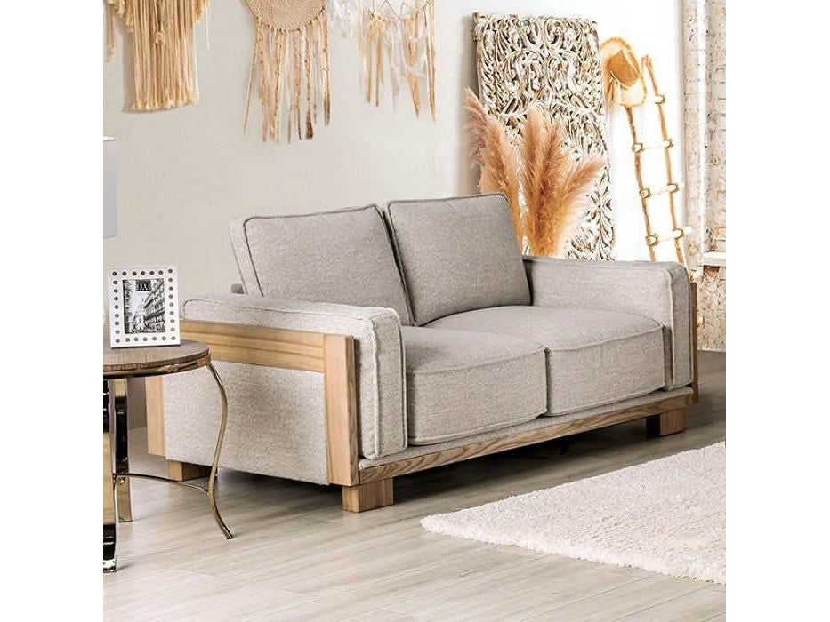 Harstad Light Brown & Natural Loveseat