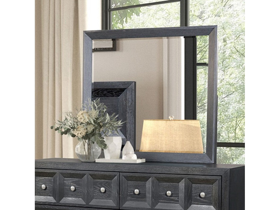 Hatton Cross Weathered Black Mirror