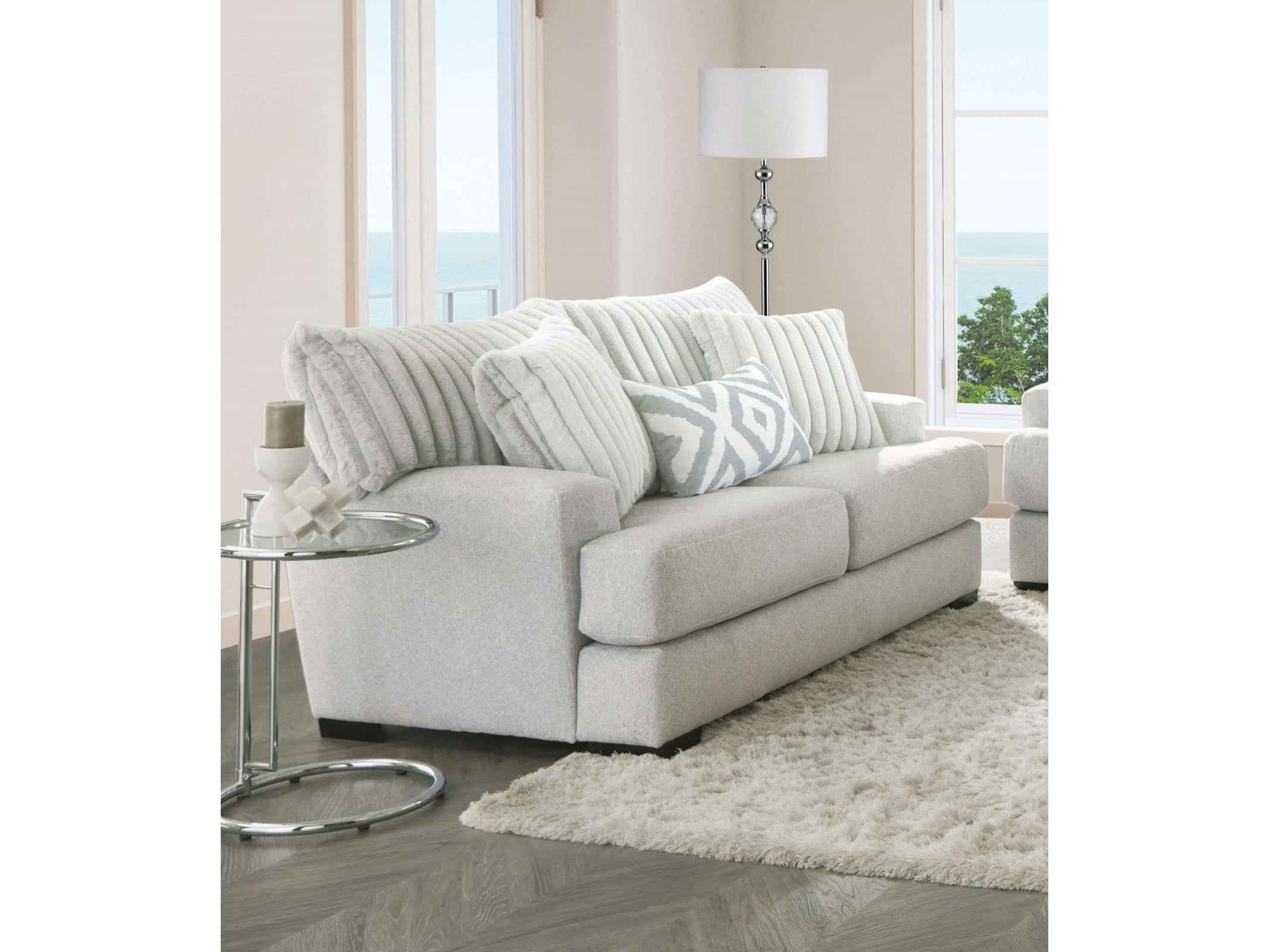 Hermilly Beige Loveseat