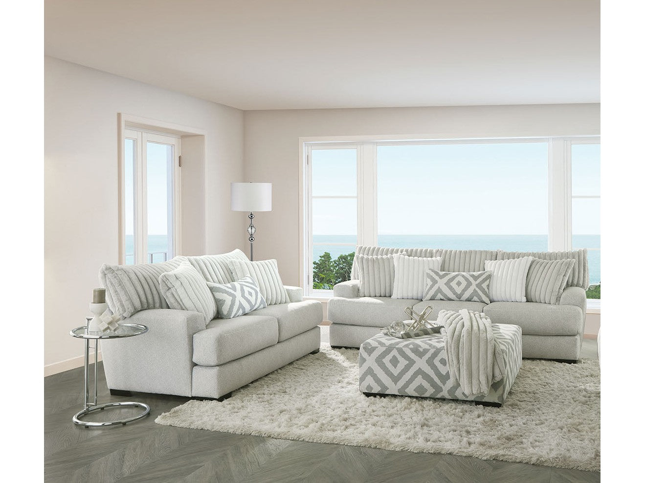 Hermilly Beige Sofa & Loveseat