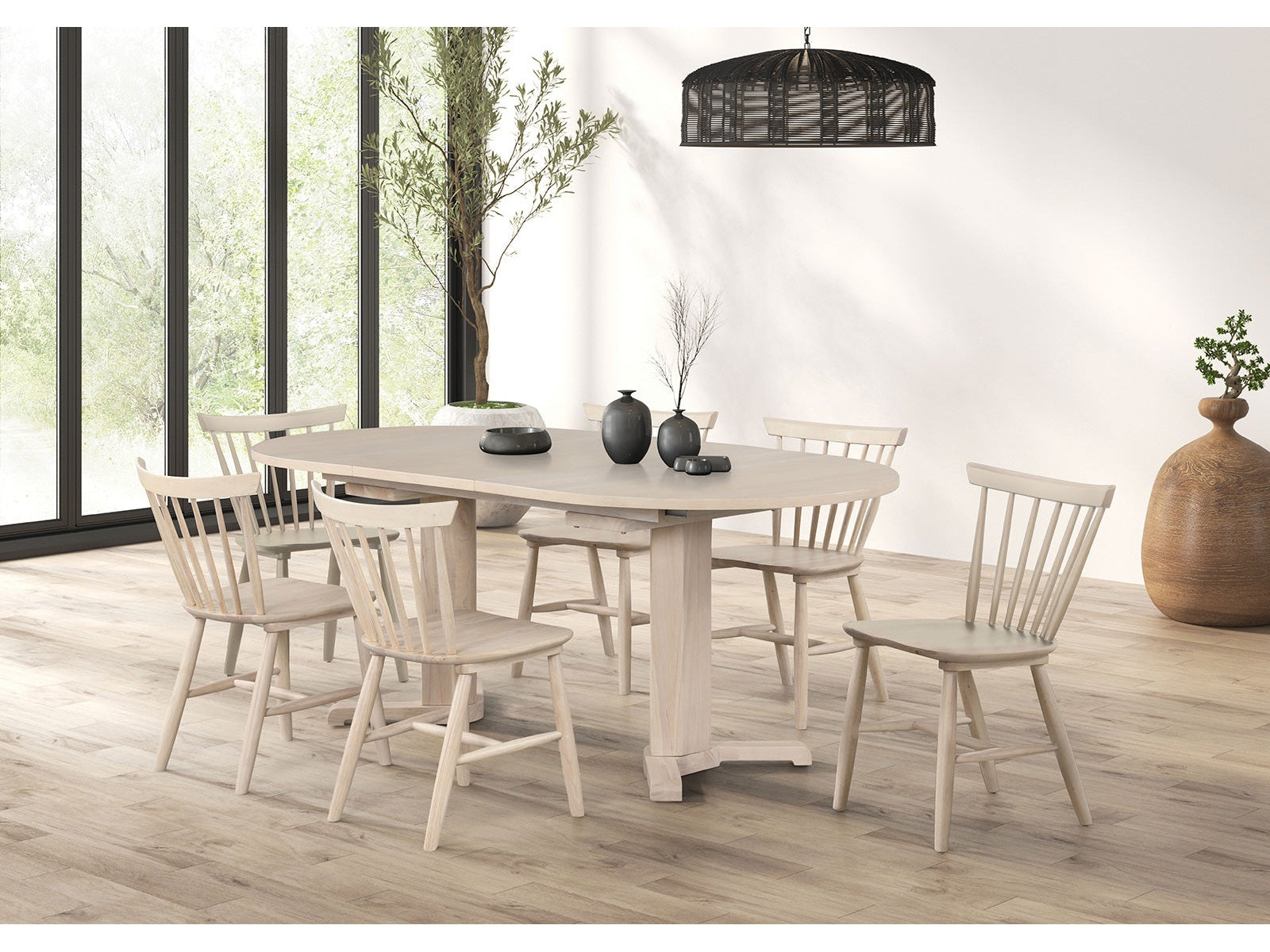 Hines White Oak Dining Table