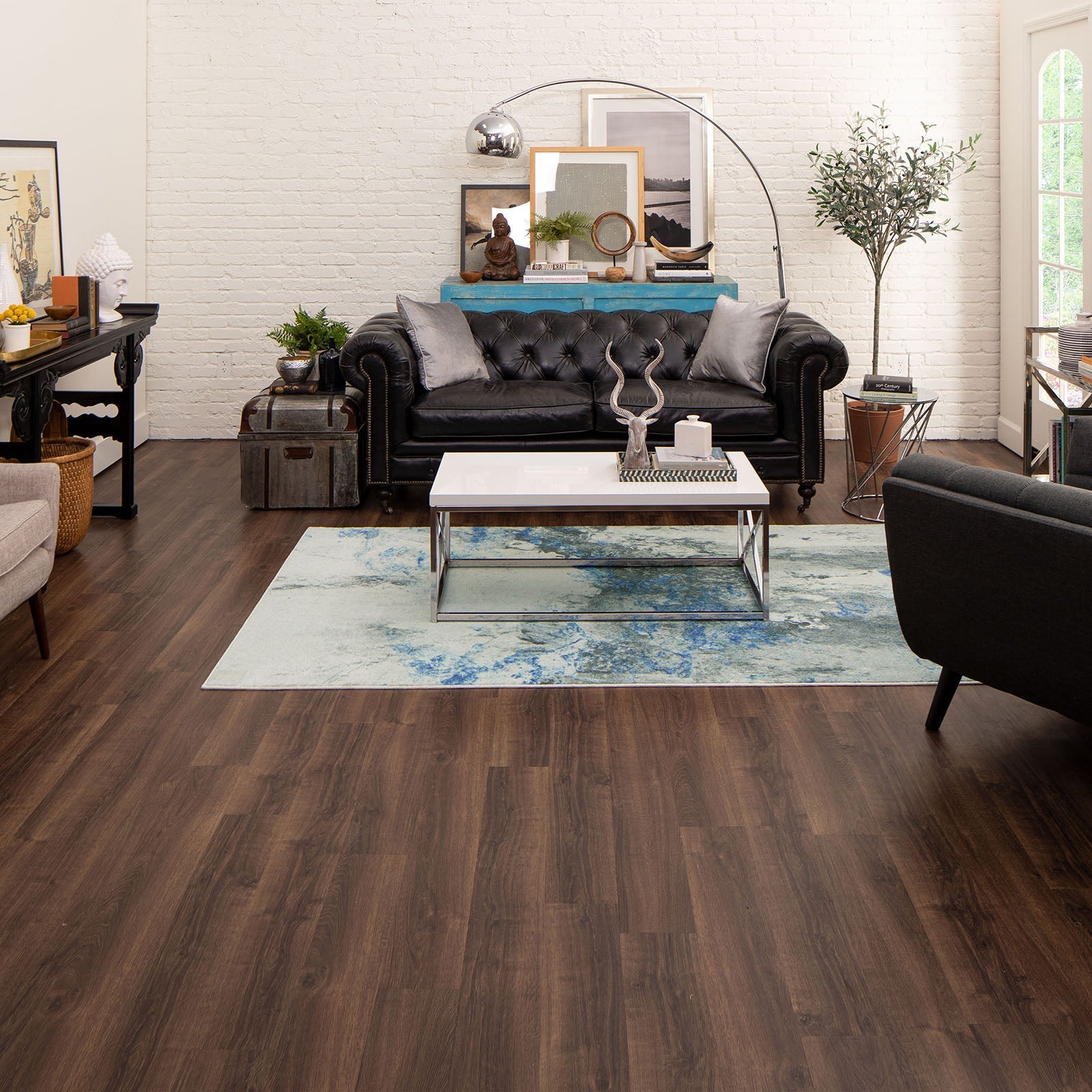 Hollie Blue/Gray 5' X 8' Area Rug