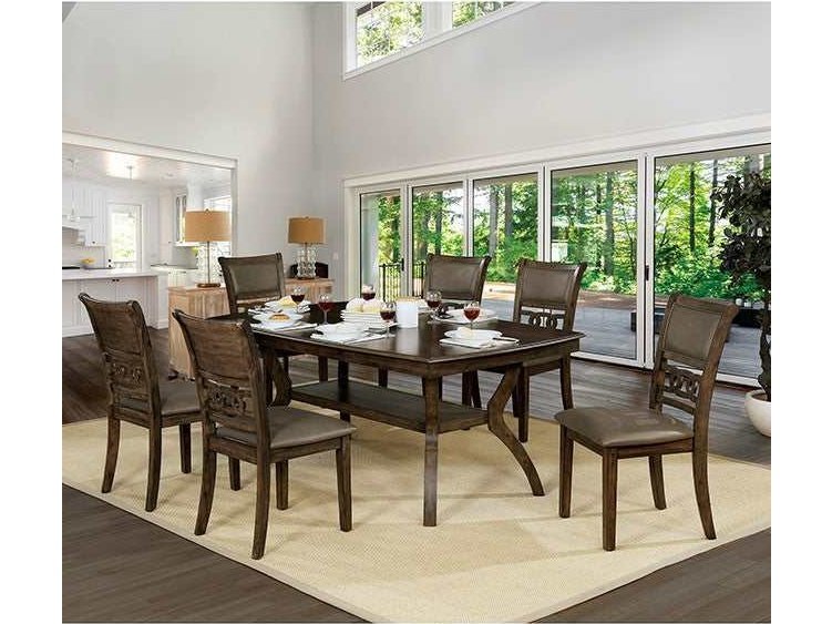 Holly Antique Walnut/Warm Gray Dining Table