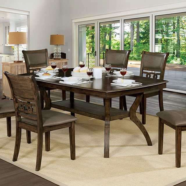 Holly Antique Walnut/Warm Gray Dining Table