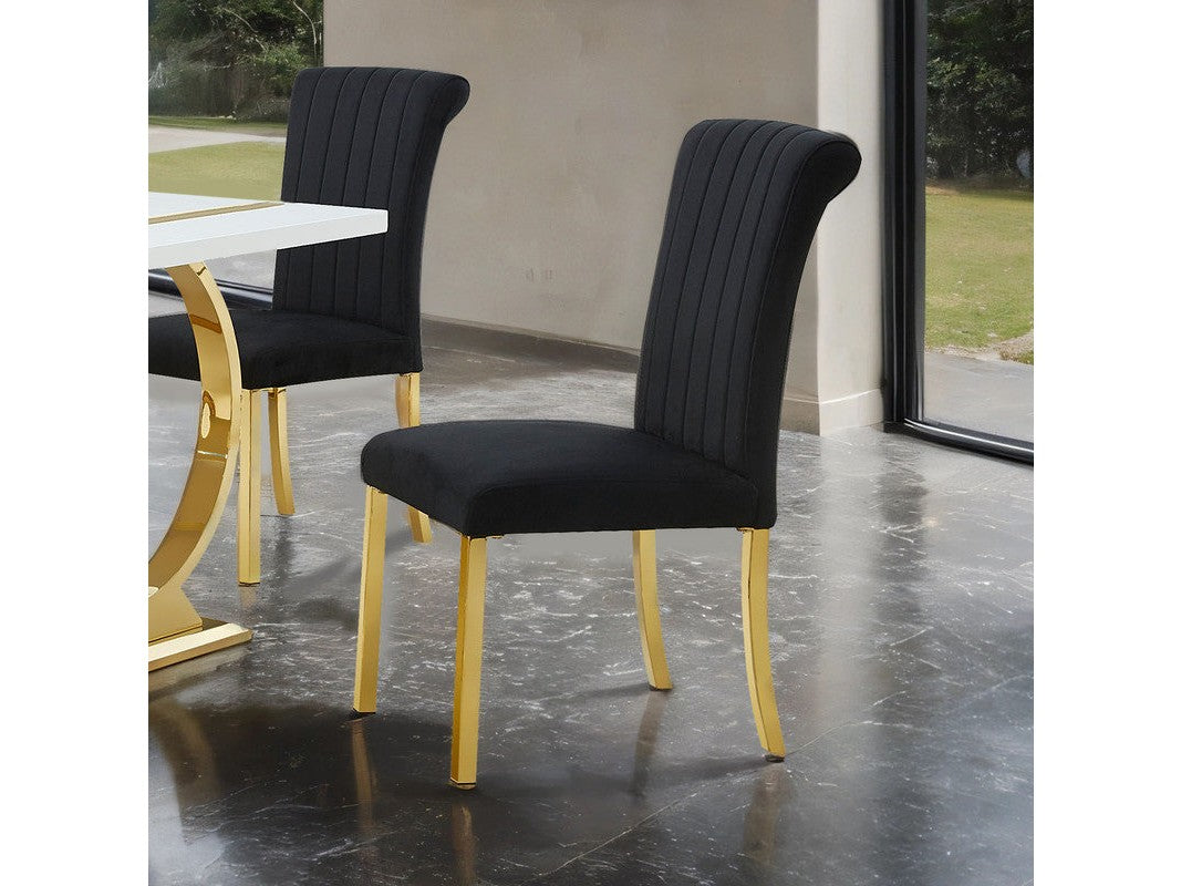Holstebro Gold/Black Black Side Chair (Set of 2)