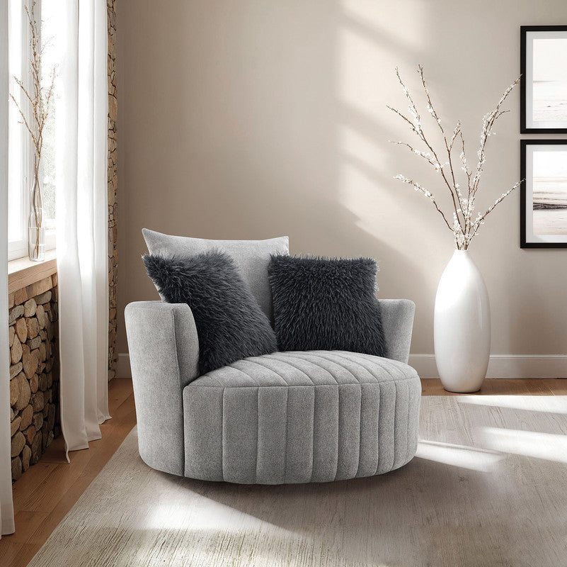 Hoople Light Gray Swivel Chair