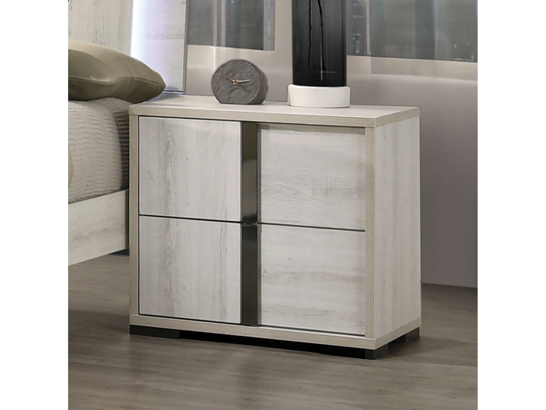 Horten Whitewash Nightstand
