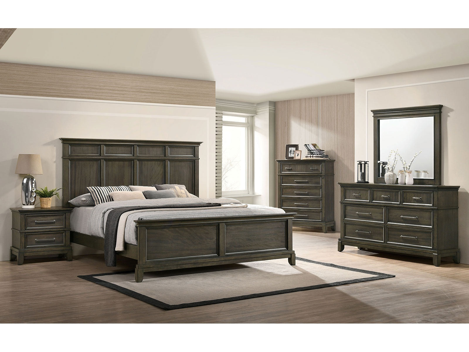 Houston Gray 4 Pc. Queen Bedroom Set