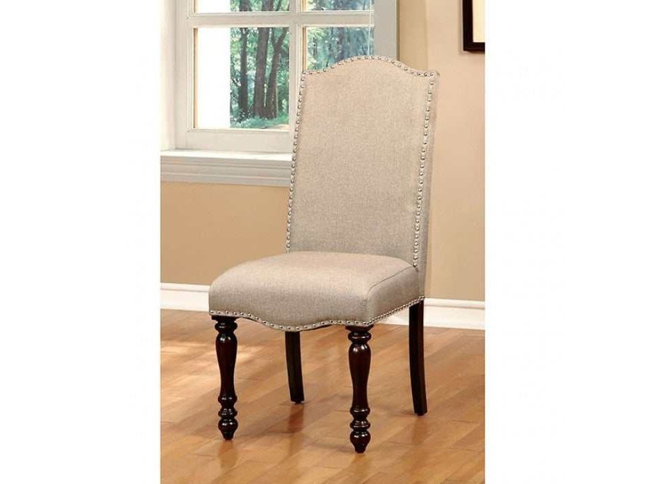 Hurdsfield Antique Cherry & Beige Dining Chair (Set of 2)