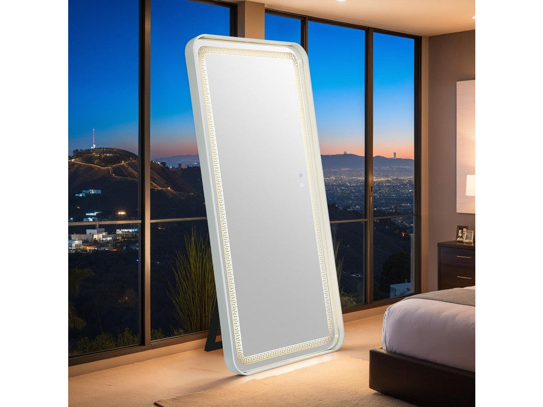 Imogen White Floor Mirror