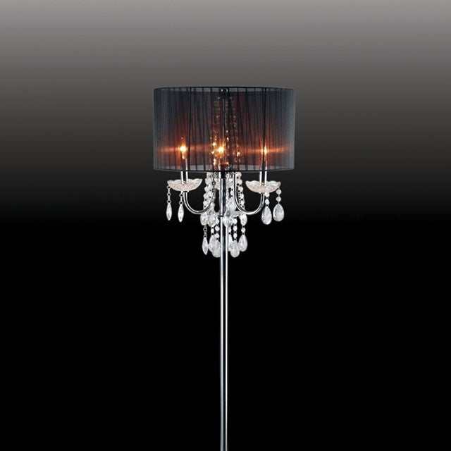 Jada Chrome/Black Floor Lamp