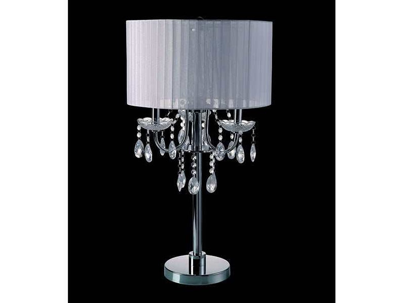 Jada Chrome/White Table Lamp