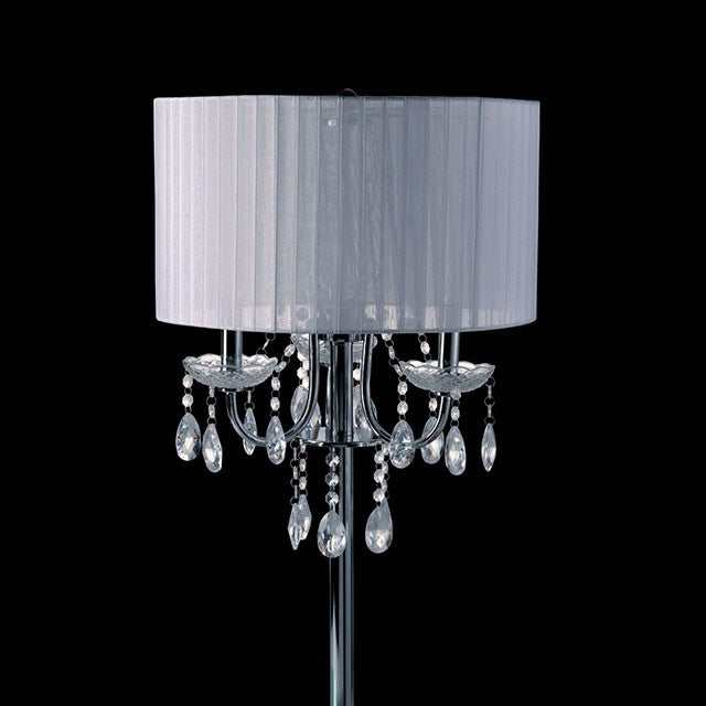 Jada Chrome/White Table Lamp