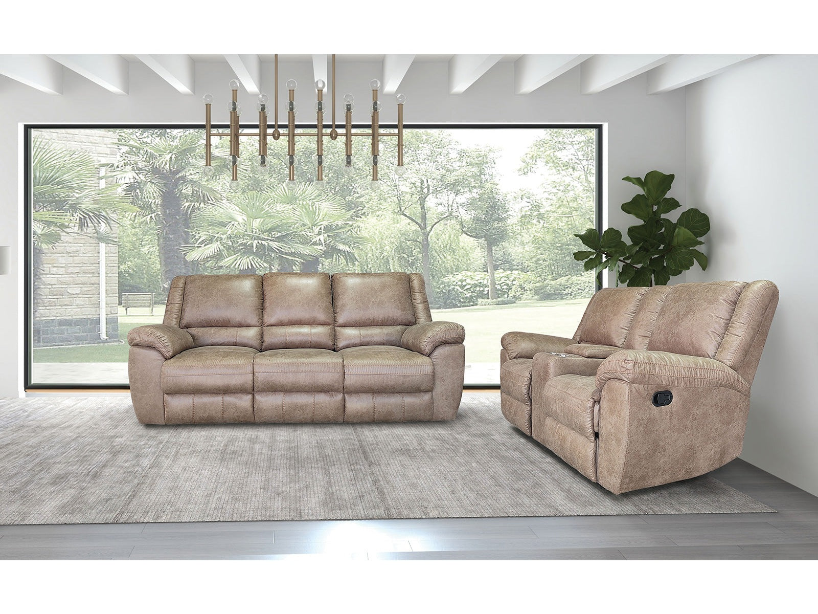 Jambi Brown Upholstery Living Room Set