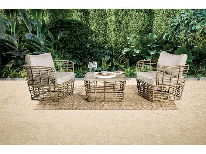 Johari Natural 3 Piece Patio Set