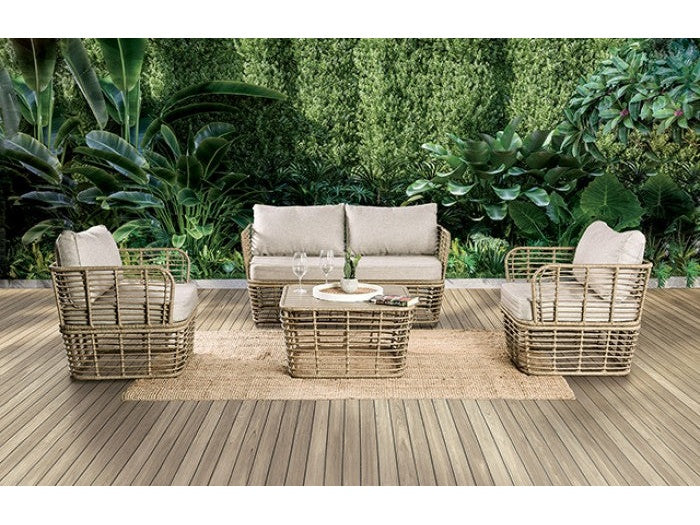 Johari Natural 4 Piece Patio Set
