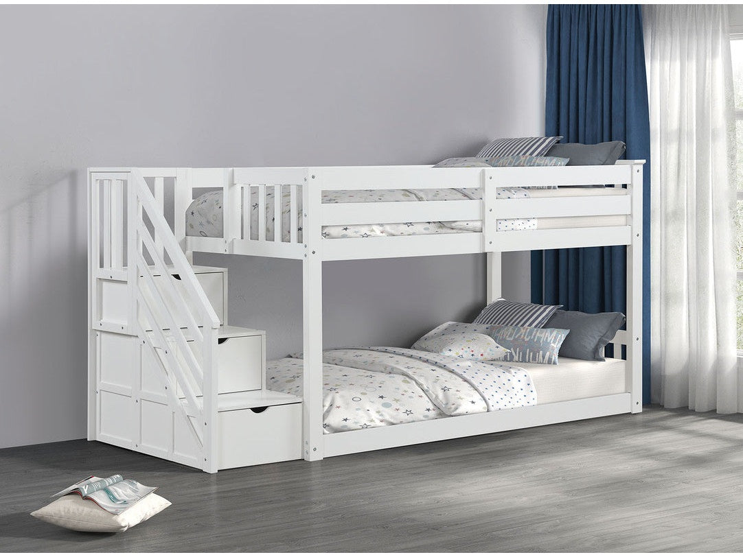 Jojo White Twin Bunk Bed