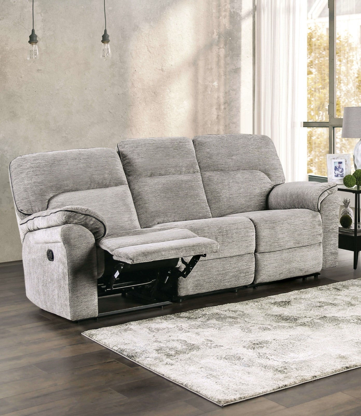 Josias Light Gray Fabric Sofa & Loveseat